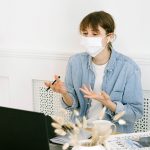 Quarantined Woman Working